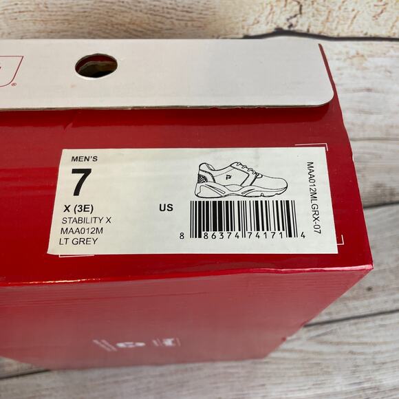 Propet Stability X Strap Mens Sz 7 X 3E Wide Sneakers Gray - Picture 10 of 10